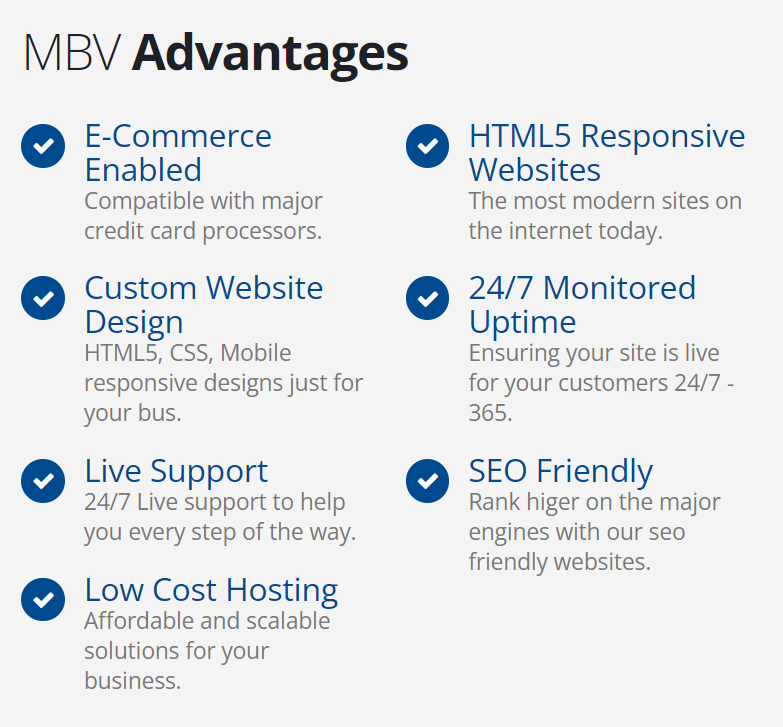 MBV advantages of services