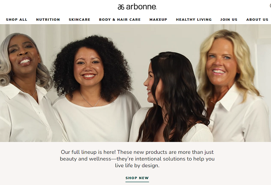 arbonne home page pic